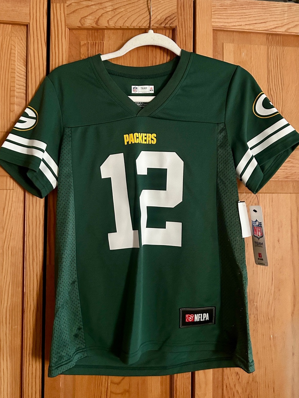 NWT NFL Green #12 Packers Women’s Football Jersey